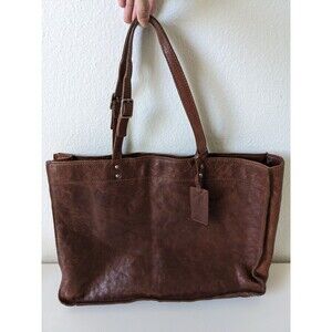 MARGARET HOWELL Tote Bag Brown Leather Idea Shoulder Hand Bag Classic Timeless